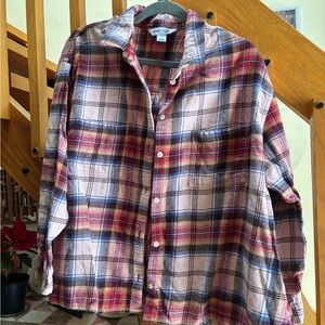 Old Navy Plaid Button-Up Shirt XXL Boyfriend